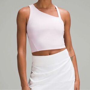 Lululemon Athletica Soft Pink Asymmetric Crop Top